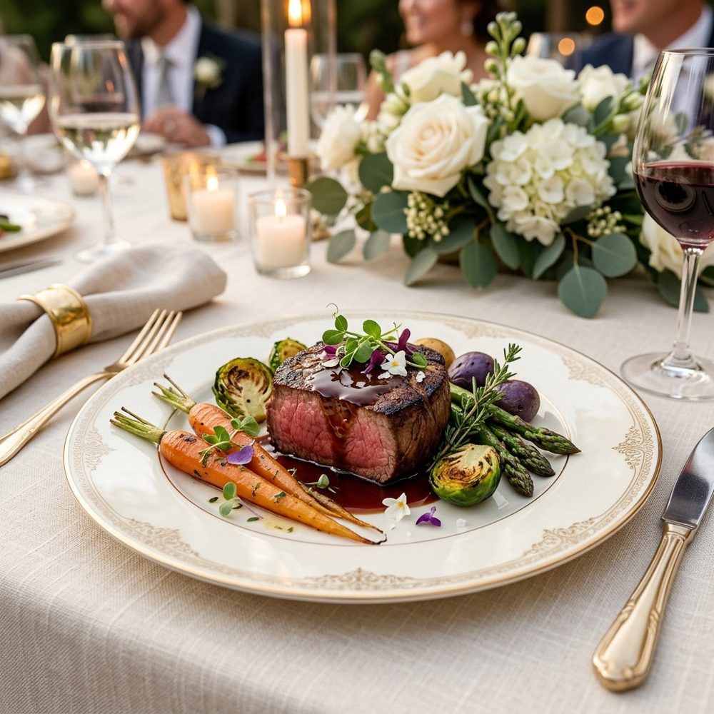 plated filet dinner