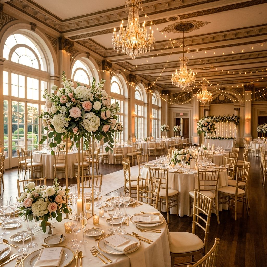 Wedding reception at Lumière Events
